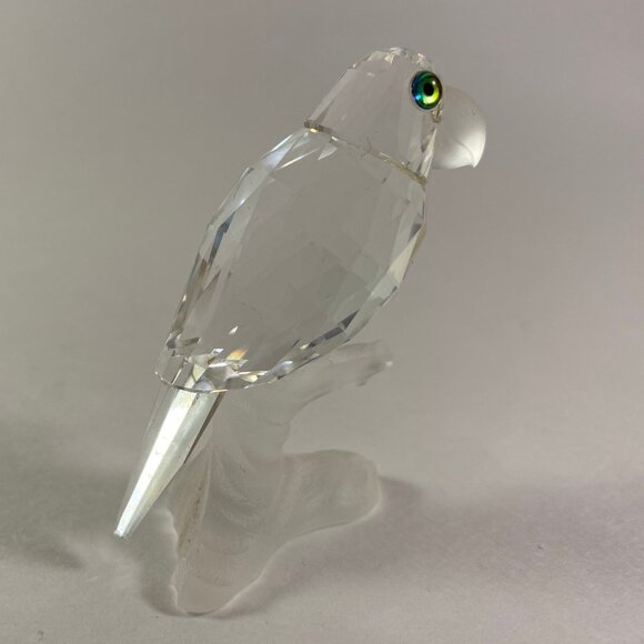 Swarovski UP IN THE TREES Parrot Figurine Frosted Base in Excellent Condition - Picture 8 of 10